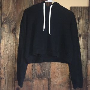 Cropped black sweater